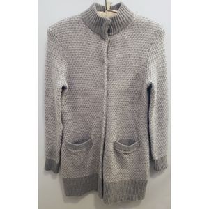 Brooks Brothers long snap front cardigan, small